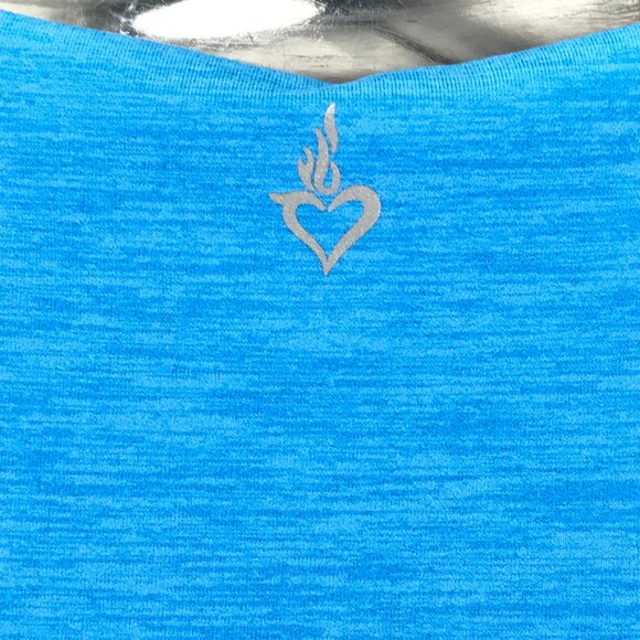 Torrid Low Impact Wireless High Neck Longline Active Top Women's Plus 4/4X Blue - Picture 3 of 8